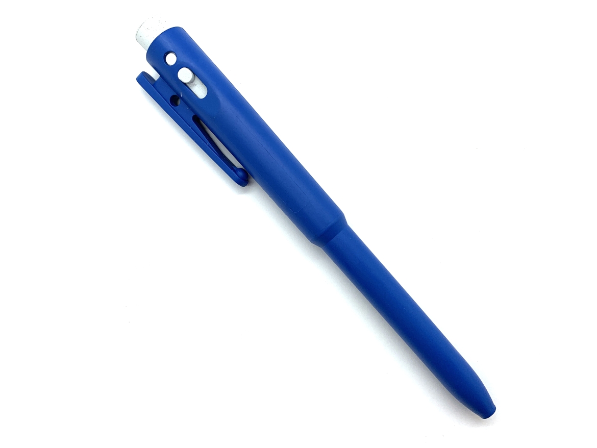 Metal detectable, retractable pen with clip